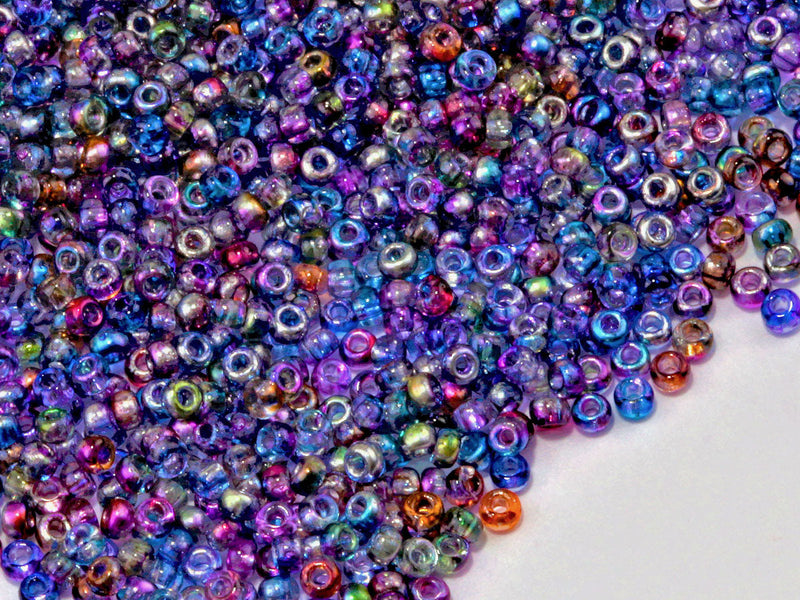 20 g Rocailles Seed Beads 11/0, Crystal Magic Violet Blue, Czech Glass