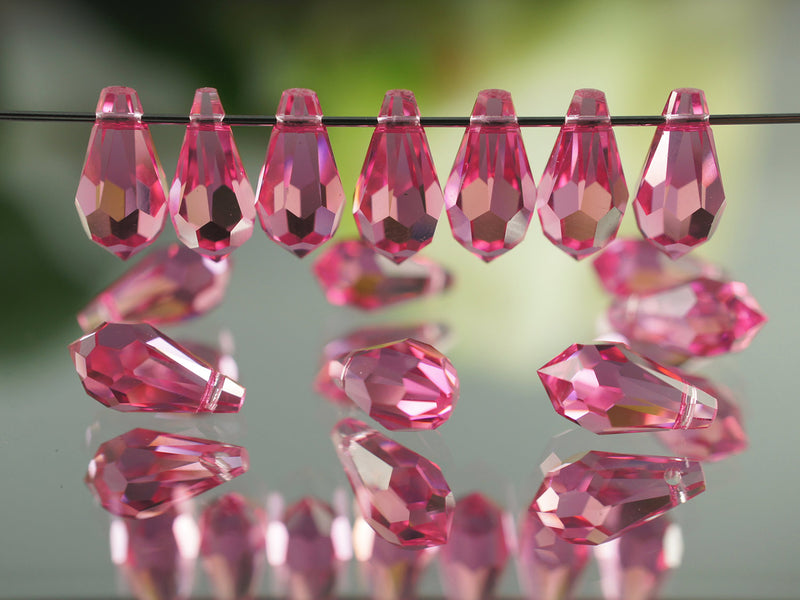 2 pcs Swarovski Elements 6000 Teardrop Pendant, 11x5.5mm, Rose, Czech Glass
