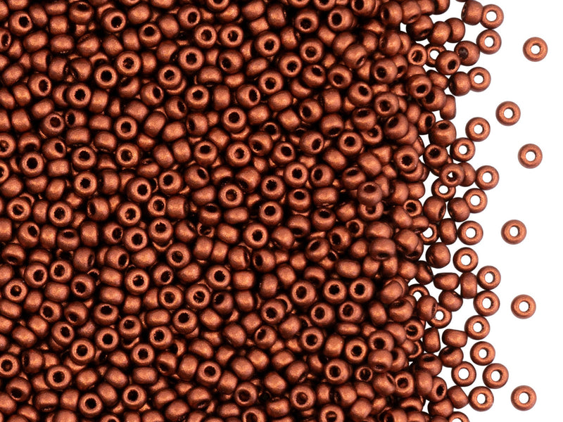 Rocailles 10/0, Copper Matte, Czech Glass