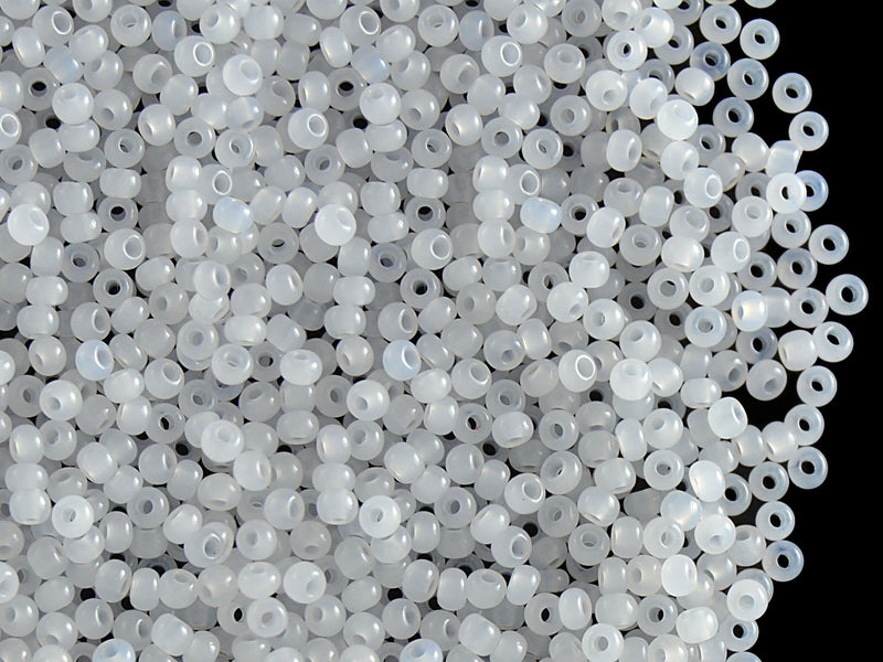 20 g 11/0 Seed Beads Preciosa Ornela, White Alabaster, Czech Glass