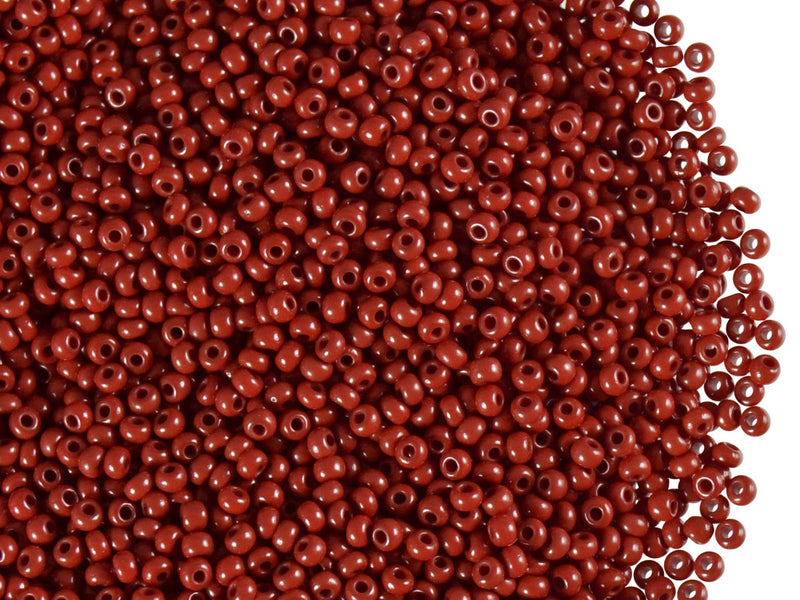 20 g 11/0 Seed Beads Preciosa Ornela, Wine Red Opaque, Czech Glass