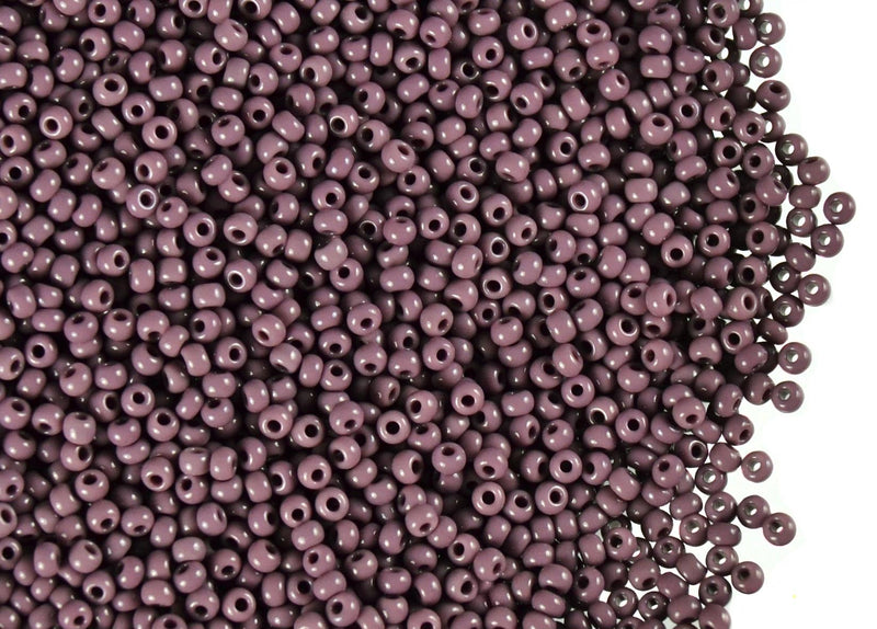 20 g 11/0 Seed Beads Preciosa Ornela, Amethyst Opaque, Czech Glass