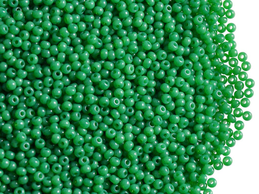 20 g 11/0 Seed Beads Preciosa Ornela, Alabaster Green, Czech Glass