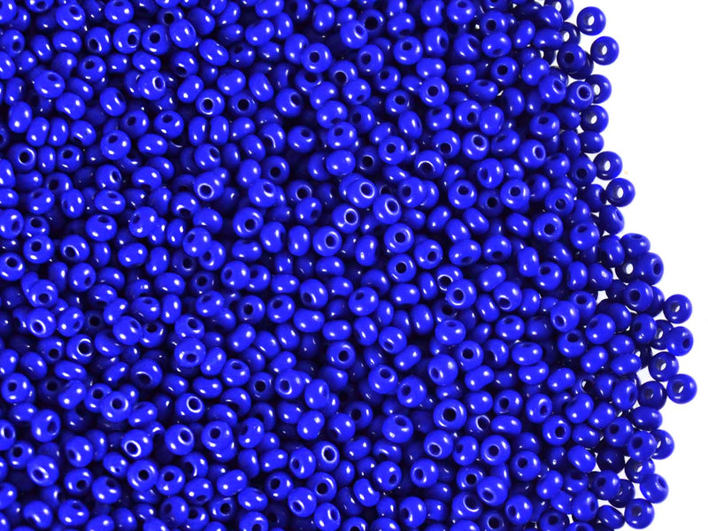 20 g 11/0 Seed Beads Preciosa Ornela, Opaque Dark Blue, Czech Glass