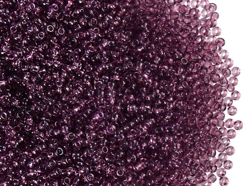 20 g 11/0 Seed Beads Preciosa Ornela, Light Amethyst Transparent, Czech Glass