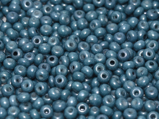 20 g 11/0 Seed Beads Preciosa Ornela, Chalk White Baby Blue Luster, Czech Glass