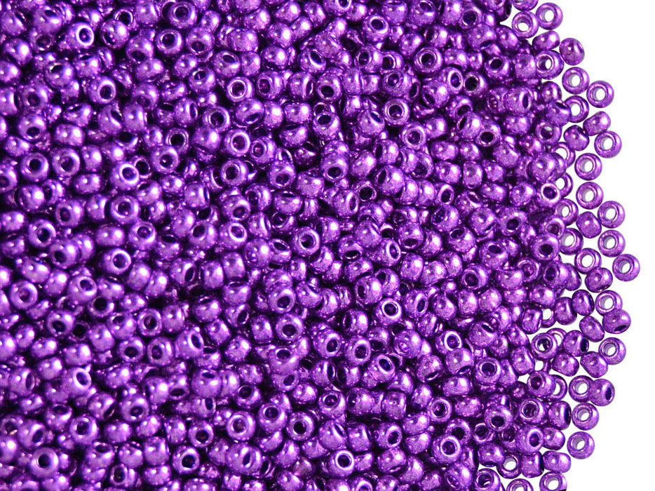 20 g 11/0 Seed Beads Preciosa Ornela, Metallic Purple, Czech Glass