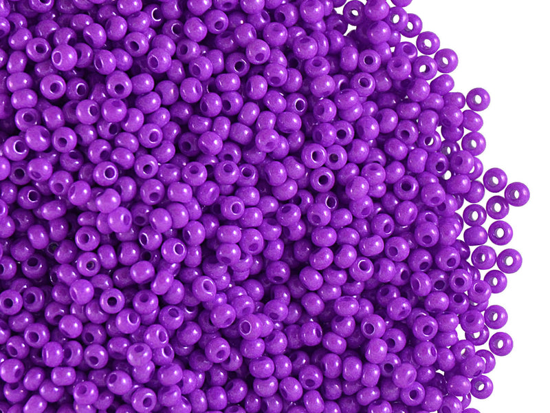 20 g 11/0 Seed Beads Preciosa Ornela, Opaque Dyed Lilas , Czech Glass