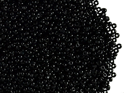 10 g 11/0 1-Cut Seed Beads Charlotte Preciosa Ornela, Jet Black, Czech Glass