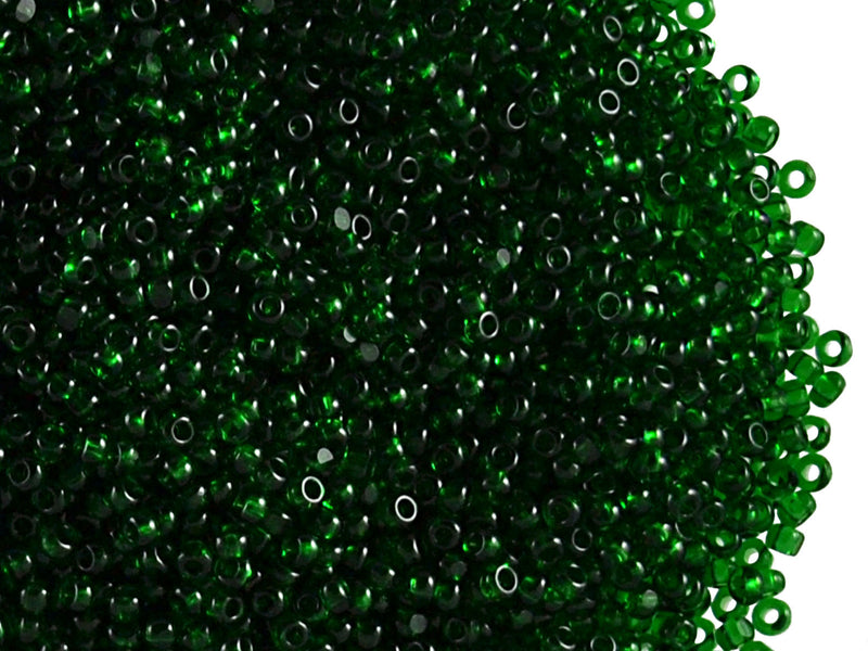 10 g 11/0 1-Cut Seed Beads Charlotte Preciosa Ornela, Transparent Chrysolite, Czech Glass