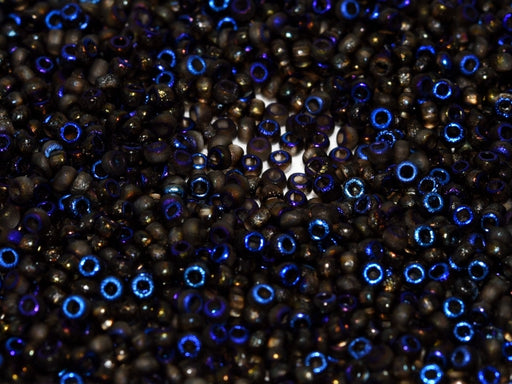 40 g 11/0 Czech Glass Seed Beads Etched, Crystal Etched Azuro Full