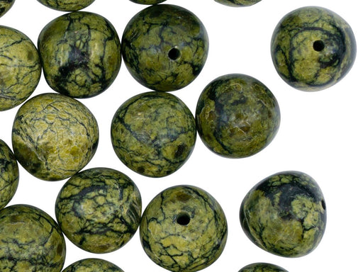 Natural Stones Round Beads 12 mm, Serpentinite, Minerals, Russia