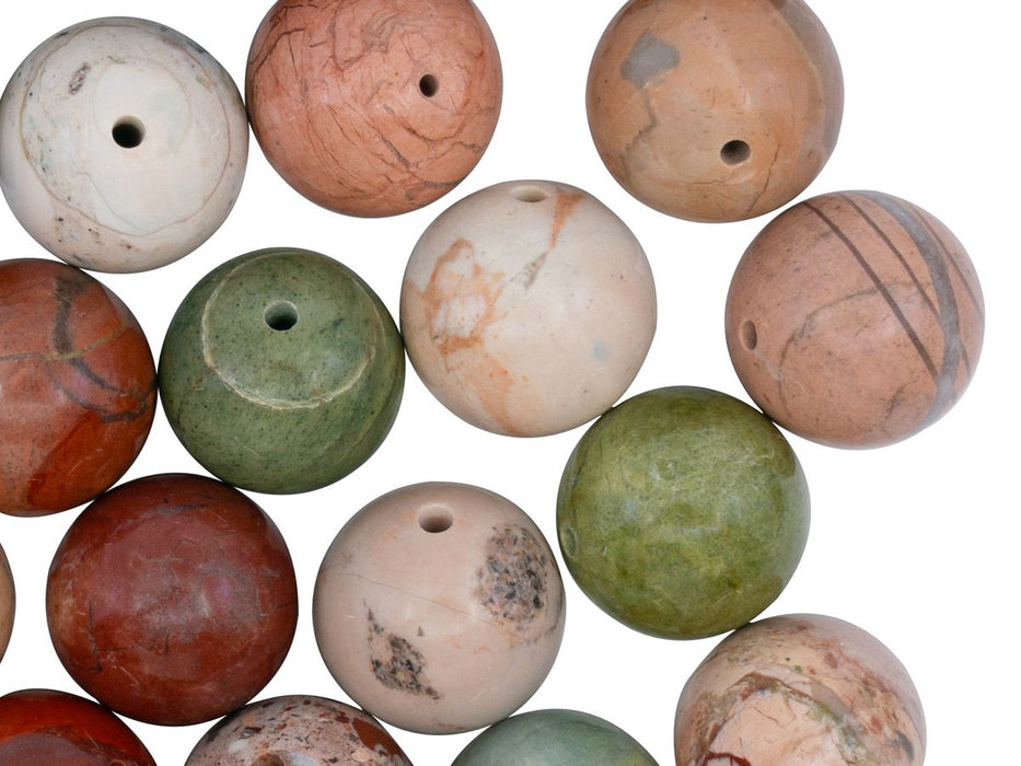 Natural Stones Round Beads 12 mm, Jasper, Minerals, Russia