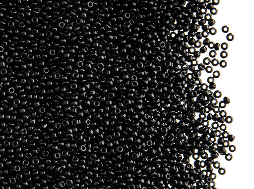 20 g 12/0 Seed Beads Preciosa Ornela, Jet Black, Czech Glass