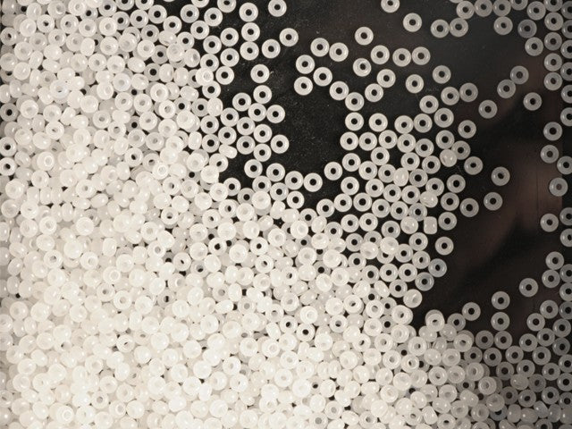 20 g 12/0 Seed Beads Preciosa Ornela, White Alabaster, Czech Glass