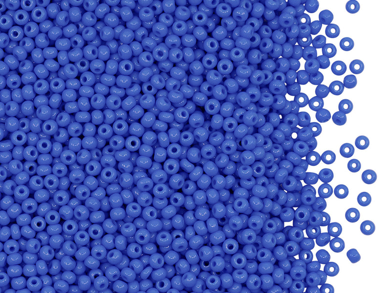 20 g 12/0 Seed Beads Preciosa Ornela, Blue Opaque, Czech Glass