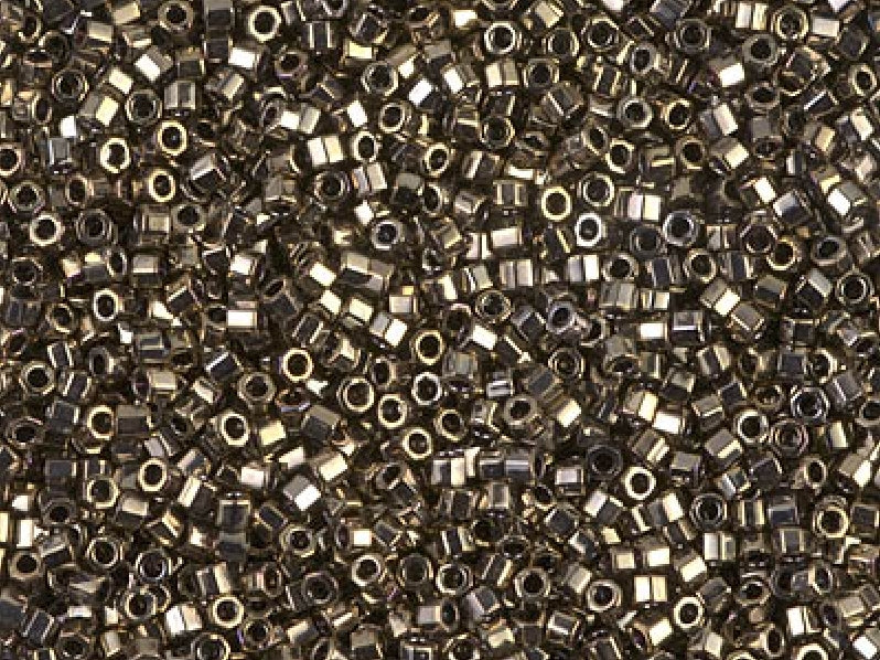 Delica Beads Cut 11/0, Galvanized Tarnished Silver, Miyuki Japanese Beads