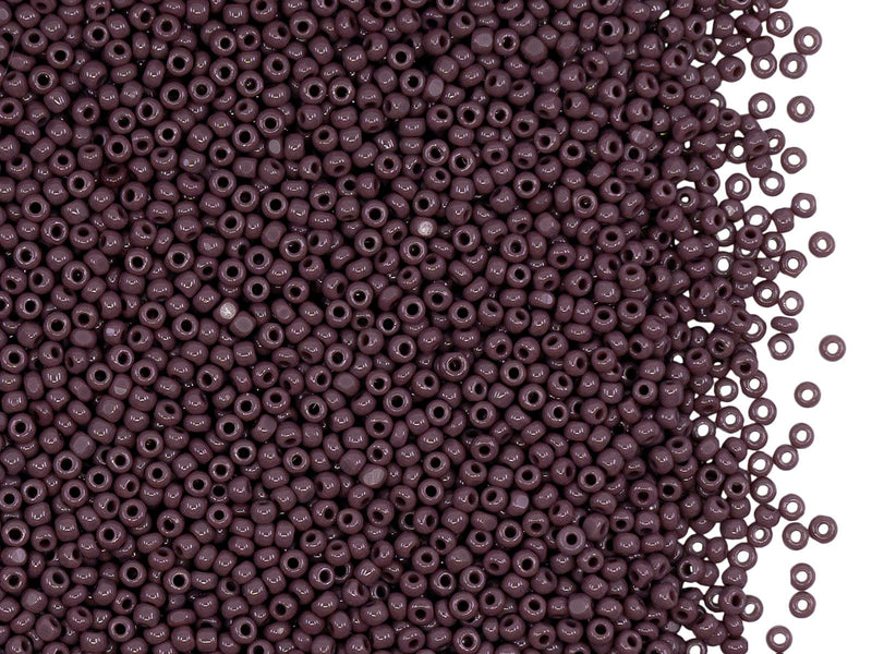 10 g 13/0 1-Cut Seed Beads Charlotte Preciosa Ornela, Amethyst Opaque, Czech Glass