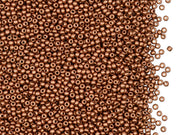 Rocailles Seed Beads 15/0, Vintage Copper, Czech Glass