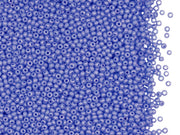 Rocailles Seed Beads 13/0, Opaque Sapphire Blue AB, Czech Glass
