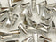 12 pcs Spike Pressed Beads, 13x5mm, Crystal Labrador (Crystal Silver), Czech Glass