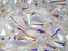 12 pcs Spike Pressed Beads, 13x5mm, Crystal Sliperit, Czech Glass