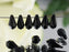 2 pcs Swarovski Elements 6000 Teardrop Pendant, 13x6.5mm, Jet, Czech Glass