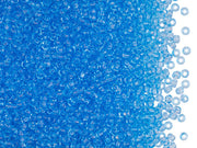 Rocailles Seed Beads 11/0, Light Aquamarine Transparent, Czech Glass