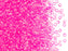 Rocailles 9/0, Transparent Neon Warm Pink, Czech Glass