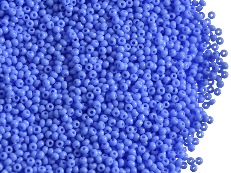 20 g 13/0 Seed Beads Preciosa Ornela, Light Blue Opaque, Czech Glass