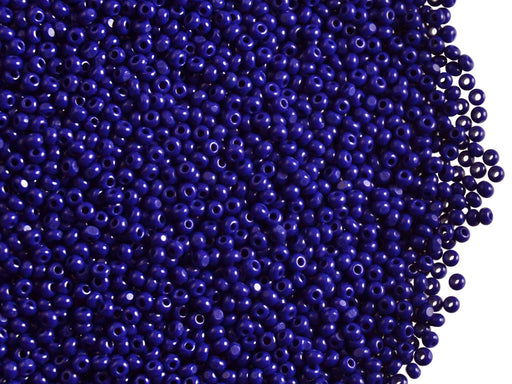 10 g 13/0 Seed Beads Preciosa Ornela, Charlotte Dark Blue Opaque, Czech Glass