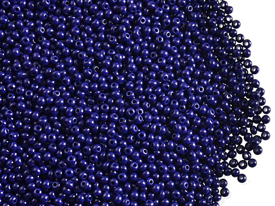 20 g 13/0 Seed Beads Preciosa Ornela, Opaque Dark Blue, Czech Glass