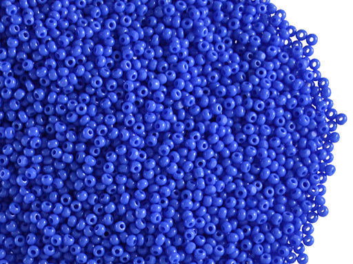 20 g 13/0 1-Cut Seed Beads Charlotte Preciosa Ornela, Opaque Medium Blue, Czech Glass