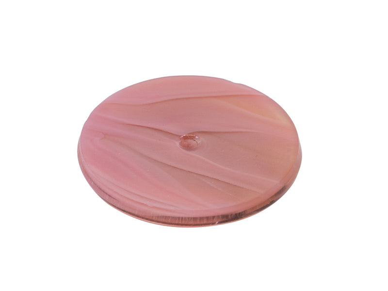 1 pc Czech Glass Cabochons 31.5 mm, Opaque Pink Gold Dragonfly, Czech Glass