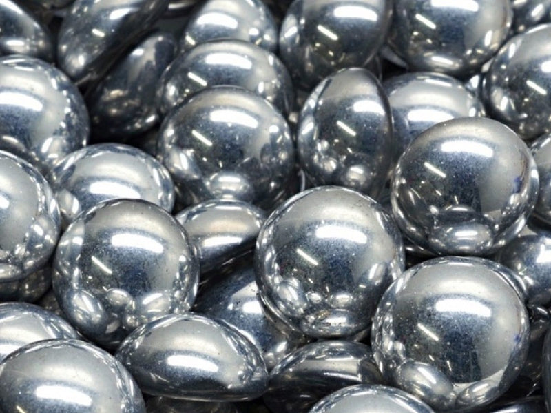 Czech Glass Cabochons 14 mm, Crystal Labrador, Czech Glass