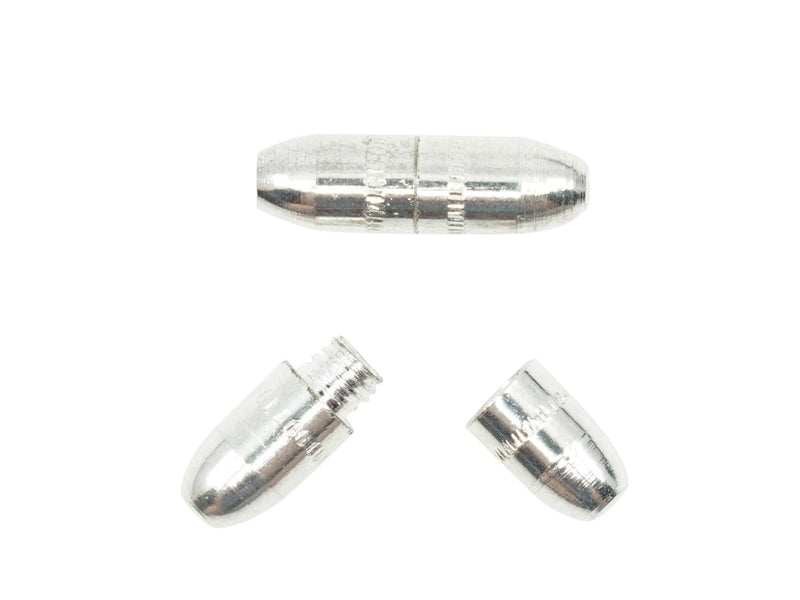 Screw Clasp 4x14 mm, Silver, Metal
