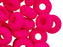 10 pcs Pony NEON Beads, 14x7mm, Pink, Czech Glass