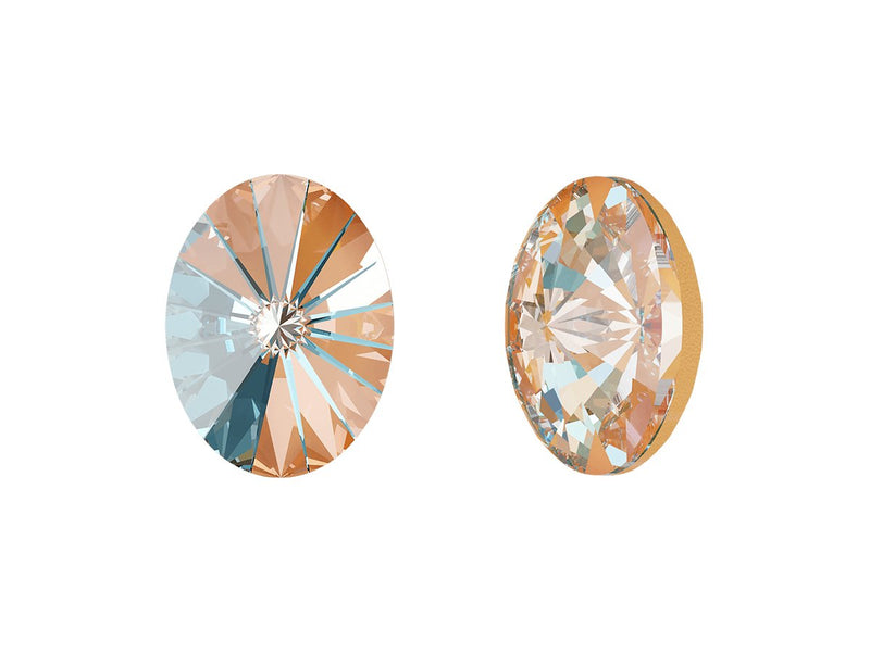 4122 Oval Rivoli Fancy Stone 14x10.5 mm, Crystal Peach DeLite, Swarovski, Austria