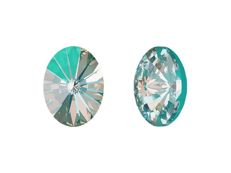 4122 Oval Rivoli Fancy Stone 14x10.5 mm, Crystal Laguna DeLite, Swarovski, Austria