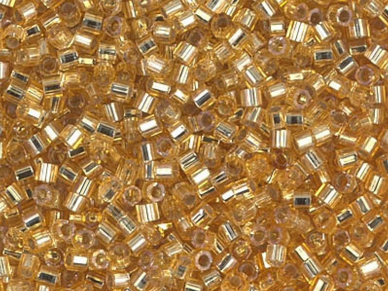 Delica Beads Cut 10/0, Gold Silverline, Miyuki Japanese Beads
