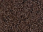5 g Delica Seed Beads 15/0, Transparent Root Beer Matted, Miyuki Japanese Beads