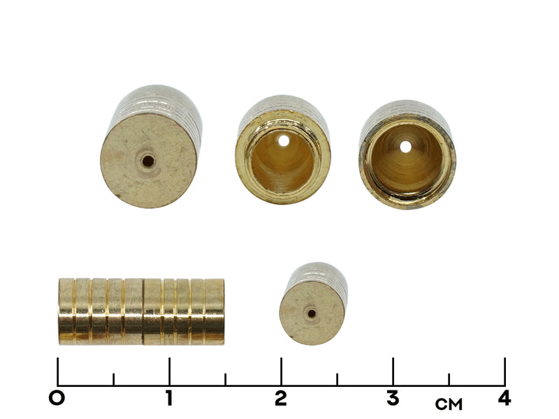 1 pc Screw Clasp 6x15 mm, Gold, Metal