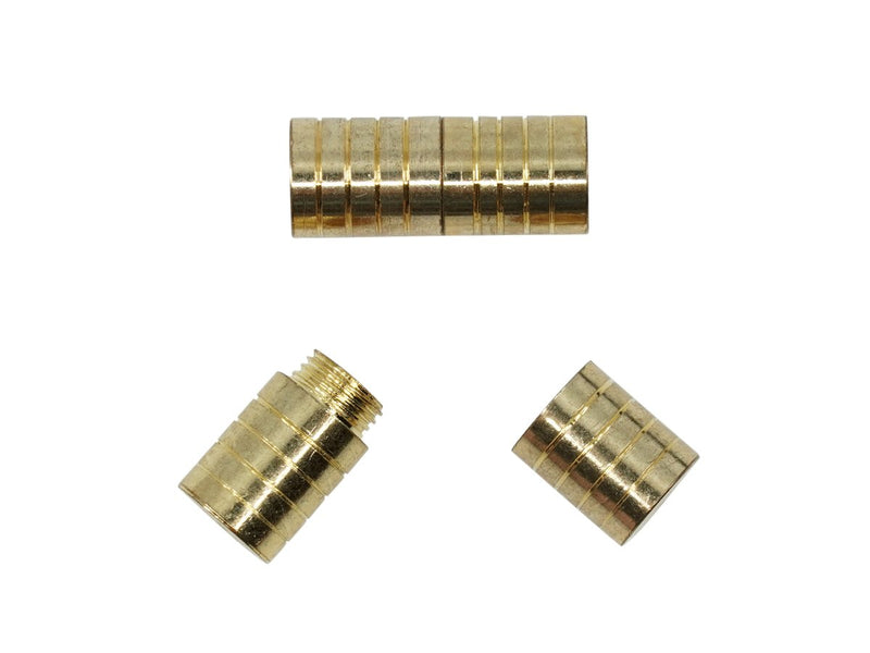 Screw Clasp 6x15 mm, Gold, Metal