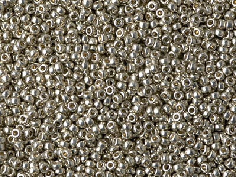 Seed Beads 15/0, Duracoat Galvanized Light Pewter, Miyuki Japanese Beads
