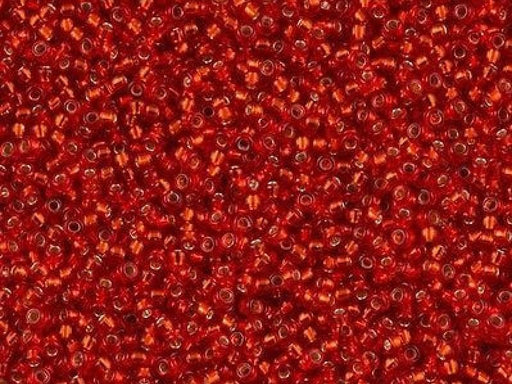 Seed Beads 15/0, Flame Red Silver Lined, Miyuki Japanese Beads