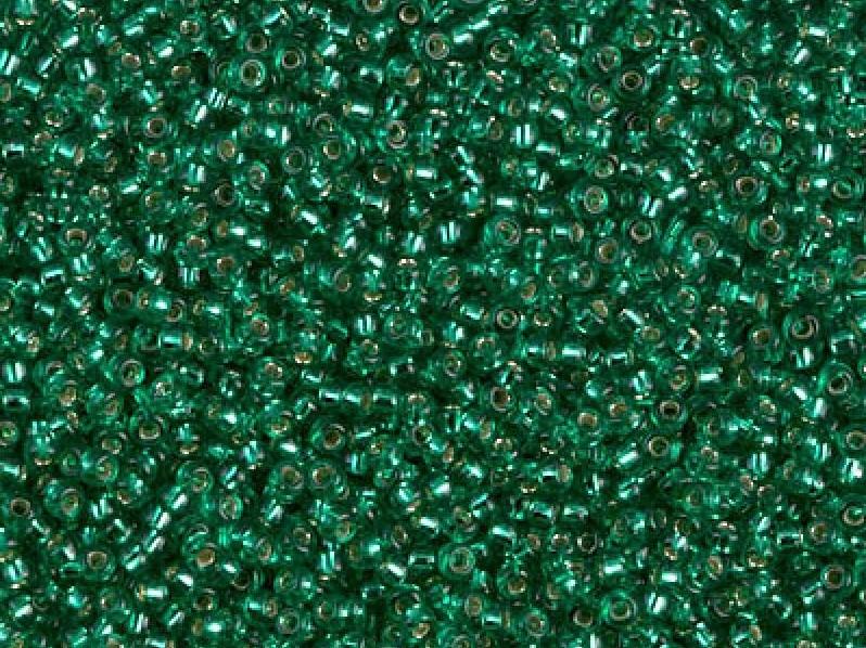 Seed Beads 15/0, Emerald Silver Lined, Miyuki Japanese Beads