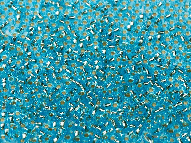 Seed Beads 15/0, Aqua Silver Lined, Miyuki Japanese Beads