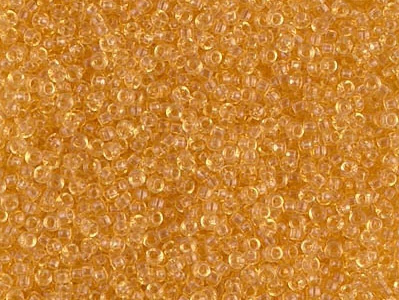 Seed Beads 15/0, Transparent Light Topaz, Miyuki Japanese Beads