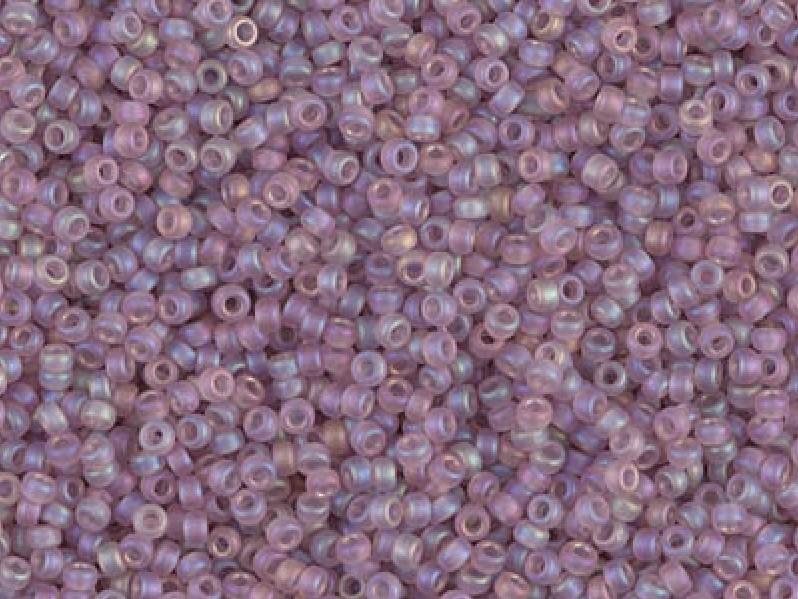 Seed Beads 15/0, Transparent Smoky Amethyst Matted AB, Miyuki Japanese Beads