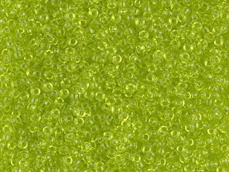Seed Beads 15/0, Transparent Chartreuse, Miyuki Japanese Beads